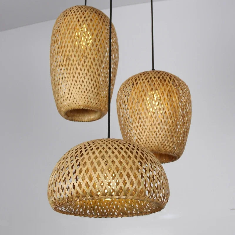 Bambooo Wood Pendant Lamp Ceiling